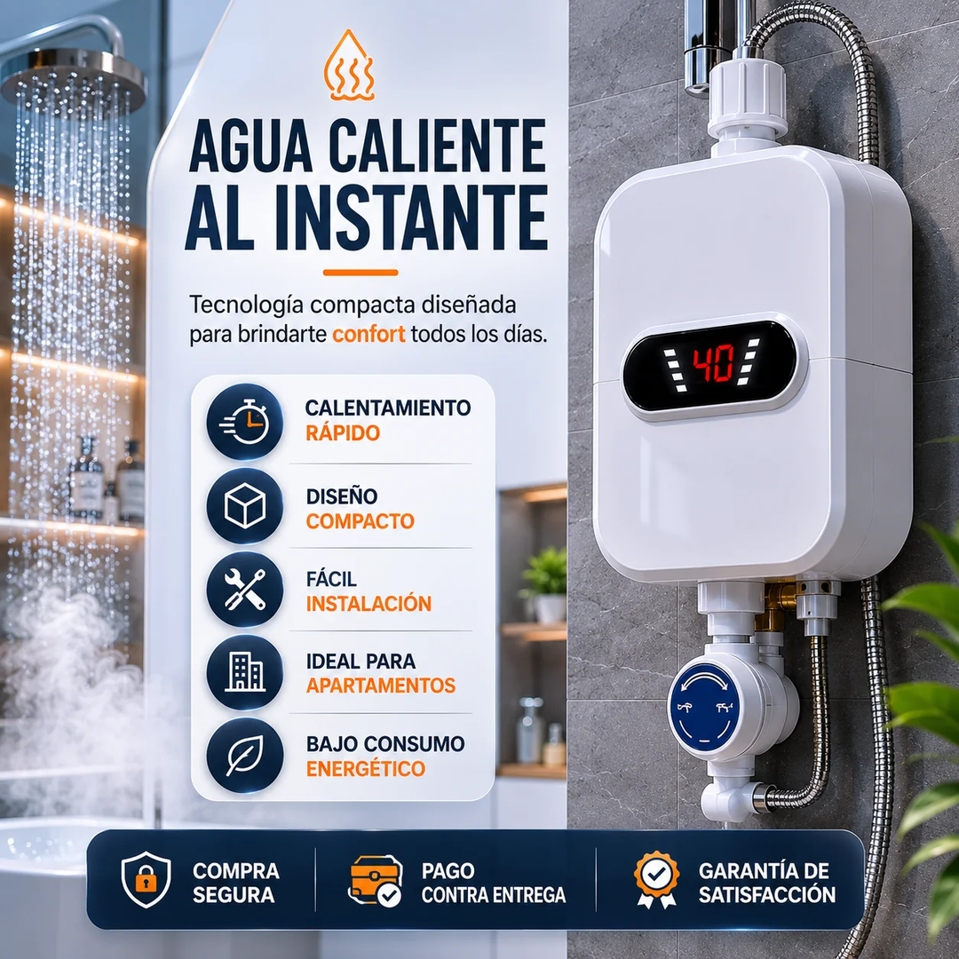 💧 Kit Calentador Digital Pro - Calentador + AquaDucha + Manguera ¡Prepárate para el invierno ! 🔥