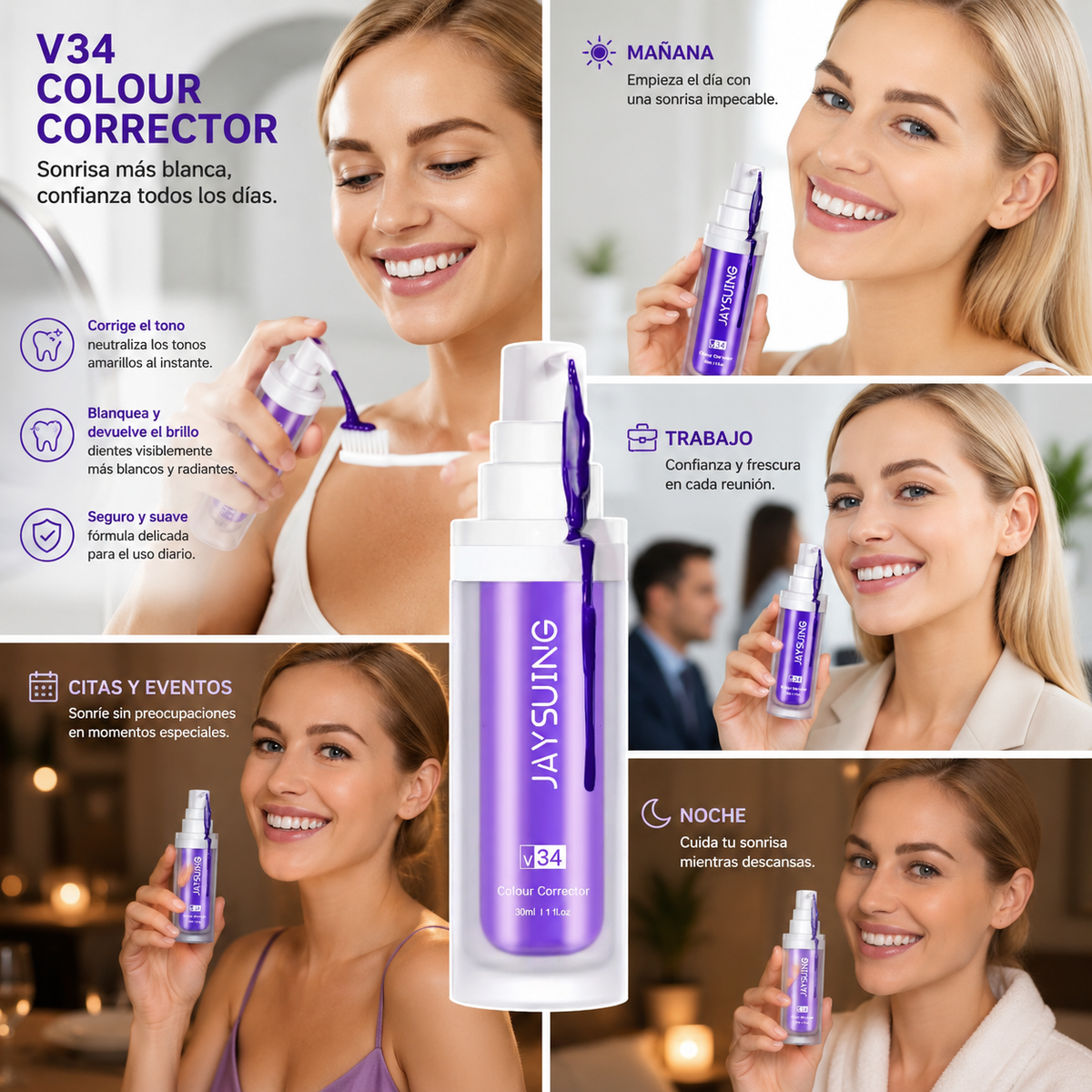🦷 Blanqueador Dental Morada v34 🔥