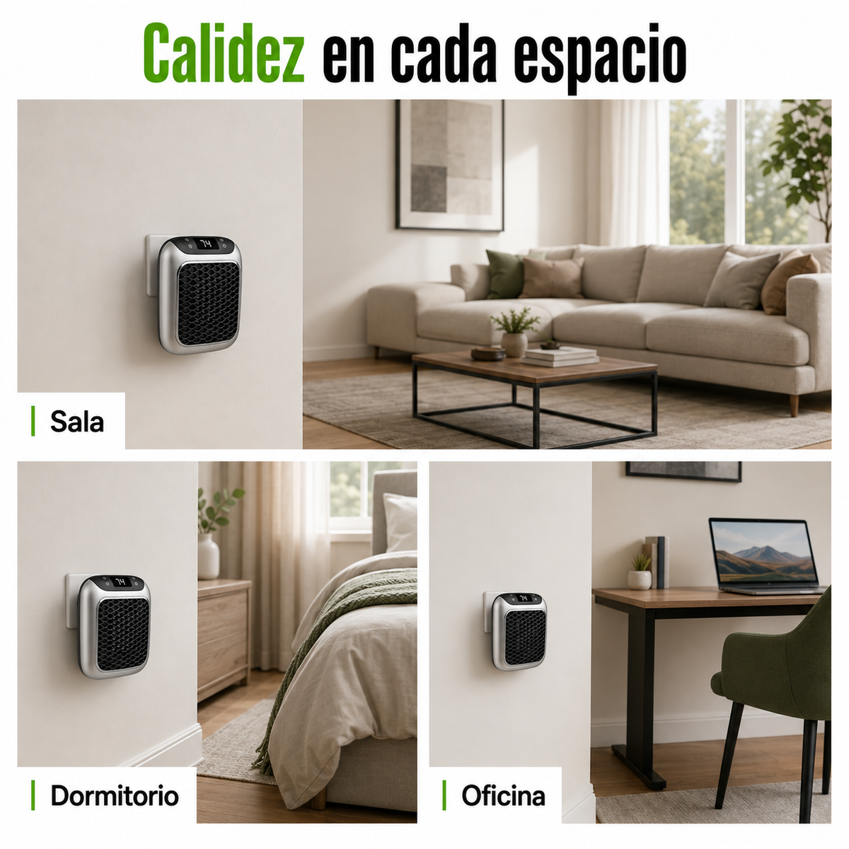 🔥 HotMax - Calefactor Mini Electrico Portatil + Control Remoto ¡El confort de la calidez, cada mañana ! 😊