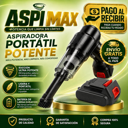 AspiMax - Aspiradora portátil Mevior + Bateria🦠 🚫